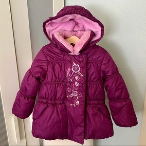 ZeroXPosur Purple Pink Toddler Girls Puffer Coat